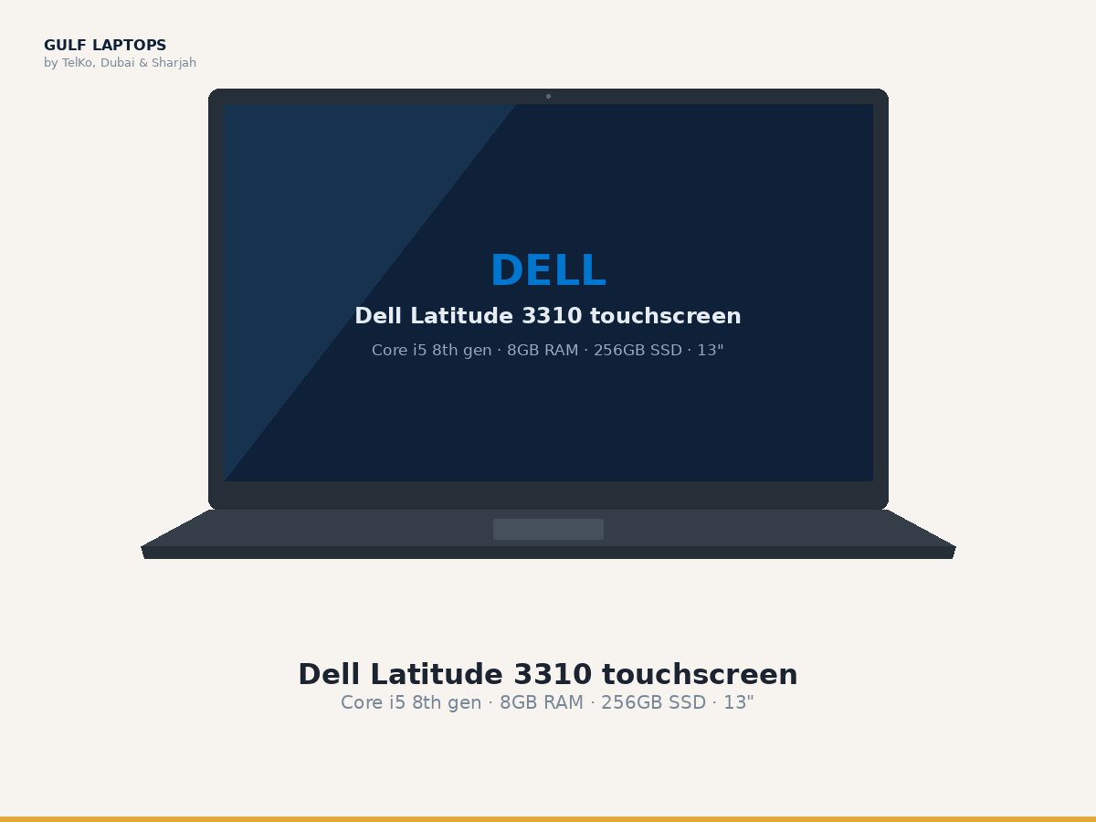 Dell Latitude 3310 touchscreen refurbished laptop, Core i5 8th gen · 8GB RAM · 256GB SSD · 13"