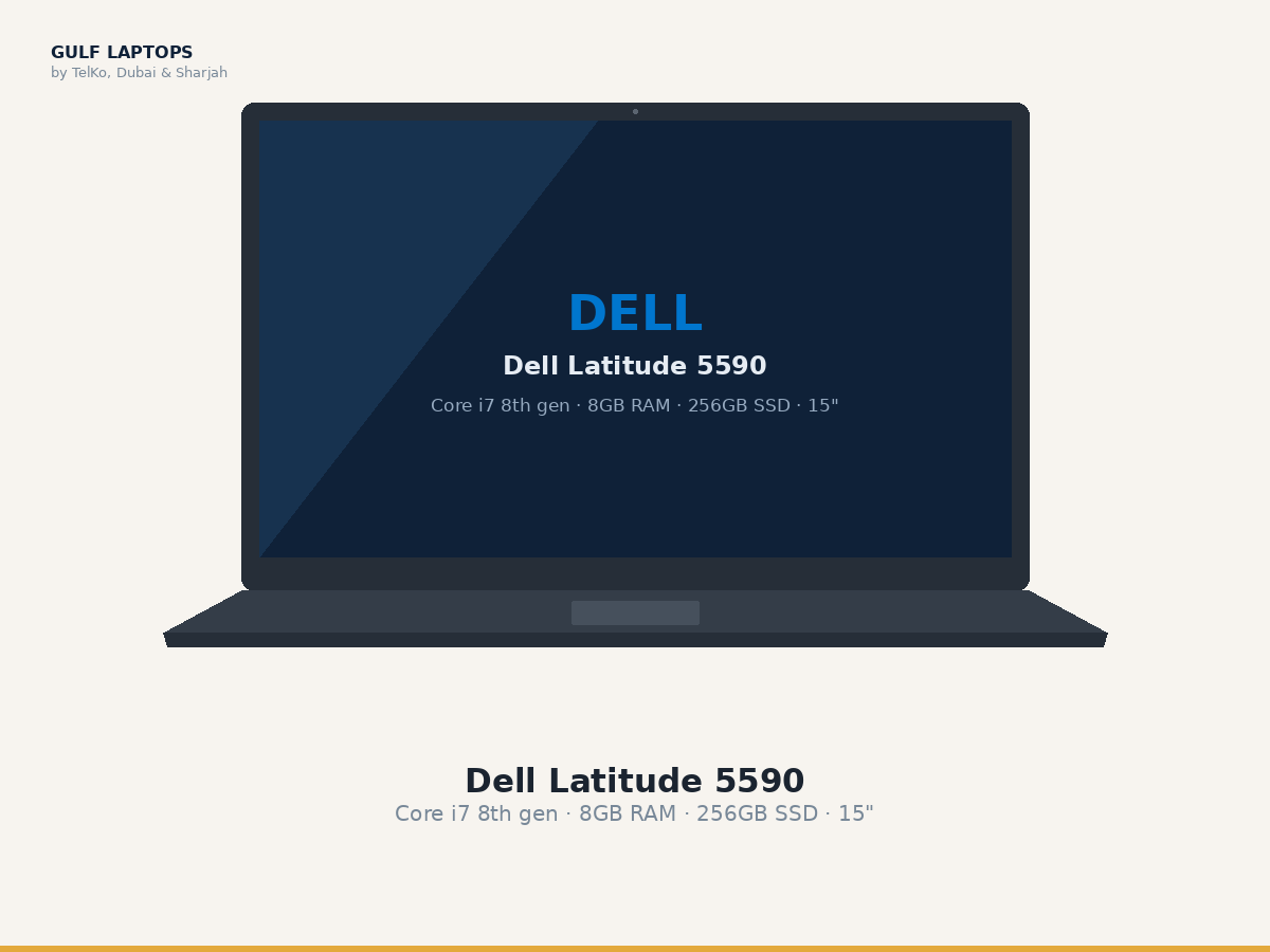 Dell Latitude 5590 refurbished laptop, Core i7 8th gen · 8GB RAM · 256GB SSD · 15"